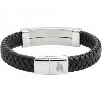 Браслет Zippo Steel Bar Braided Leather Bracelet (20 см) купить в Великом Новгороде