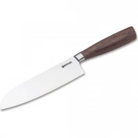 Кухонный нож Boker Core Santoku, сталь X50CrMoV15, рукоять орех купить в Великом Новгороде