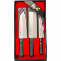 Набор из 3-х кухонных ножей Fuji Cutlery Tojiro, заточка #3000 купить в Великом Новгороде