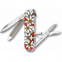 Нож перочинный Victorinox Edelweiss 0.6203.840 58мм 7 функций дизайн рукояти Эдельвейс купить в Великом Новгороде