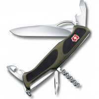 Нож перочинный Victorinox RangerGrip 61 0.9553.MC4 130мм 11 функций чёрно-зеленый купить в Великом Новгороде