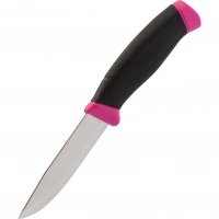 Нож с фиксированным лезвием Morakniv Companion Magenta, сталь Sandvik 12C27, рукоять резина/пластик, пурпурный купить в Великом Новгороде