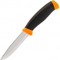 Нож с фиксированным лезвием Morakniv Companion Orange, сталь Sandvik 12C27, рукоять резина/пластик, оранжевый купить в Великом Новгороде