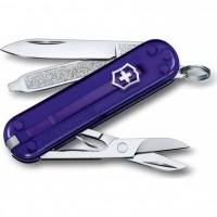 Нож Victorinox Classic SD Colors, Persian Indigo (0.6223.T29G) фиолетовый полупрозрачный, 7 функций 58мм купить в Великом Новгороде