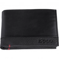 Портмоне мужское ZIPPO с защитой от сканирования RFID, чёрное, натуральная кожа, 1229 см купить в Великом Новгороде