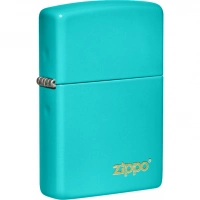 Зажигалка Classic Flat Turquoise ZIPPO Logo купить в Великом Новгороде